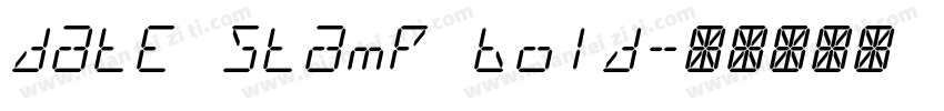 date stamp bold字体转换